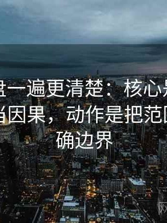 推特复盘一遍更清楚：核心是相关是不是被当因果，动作是把范围写成明确边界