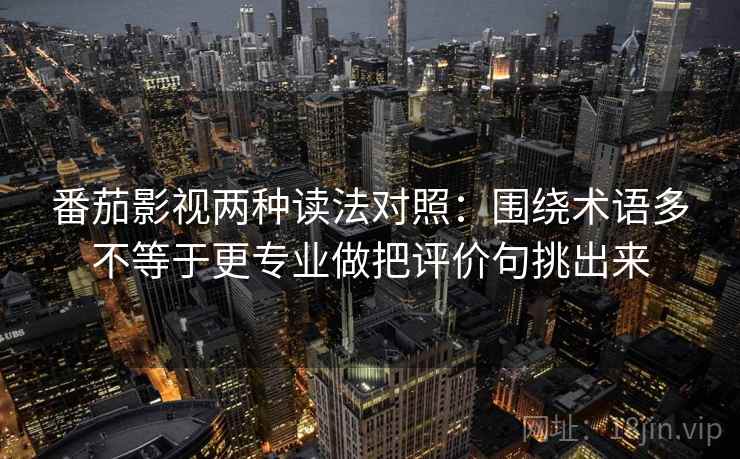 番茄影视两种读法对照：围绕术语多不等于更专业做把评价句挑出来
